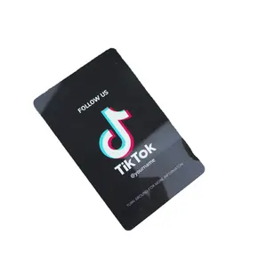 Factory TikTok Review Cards Google Review PVC NFC Tap NTAG Social RFID Business Cards