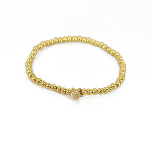 BC1407 — bracelet Mini minimaliste en diamant plaqué or 18k, Micro pavé CZ, ancre de cœur, étoile papillon, breloques à main, en forme de boule, - Product Image 4