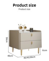 Table de chevet moderne en bois simple avec verrouillage d'empreintes digitales audio Bluetooth à chargement sans fil pour la salle de sport à domicile ou le rangement de la chambre