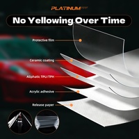 Film de protection de peinture automobile TPU PPF transparent sur mesure 7,5 mil, anti-rayures, anti-corrosion, auto-réparateur