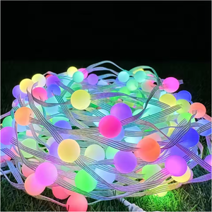 Dream Color LED <b>String</b> <b>Lights</b> Globe Addressable APP Control Rubber Wire Outdoor Waterproof for Garden Christmas Decor - Product Image 4