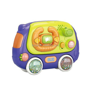 Jouet musical multifonctionnel en plastique à manivelle pour bébé, bus de dessin animé éducatif pour l'éveil des enfants, Lucky Toys - Product Image 2