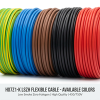 Cable Monopolar PrimePro H07Z1-K 450/750V LSZH Ultraflexible, 99.9% Cobre Libre de Oxígeno, Bajo Humo, Cero Halógenos, CE
