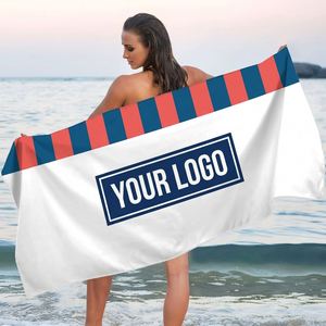 Serviette de piscine en microfibre avec logo personnalisé, séchage rapide, OEM - Product Image 1
