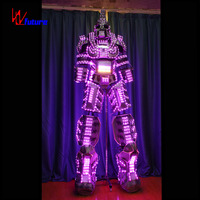 Costume de robot transformateur LED de grande taille pour événements, cosplay, costume de robot incroyable pour les fêtes de carnaval, costume de robot pour les spectacles de salle de bal