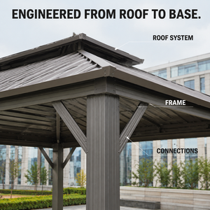 Pergola Bioclimatica <span class=keywords><strong>7X5</strong></span> per Progetti Alberghieri e Paesaggistici con Tetto a Lamelle Regolabili e Opzioni di Dimensioni Configurabili - Product Image 4