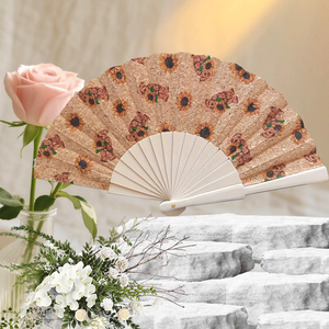 <span class=keywords><strong>Éventail</strong></span> Pliant <span class=keywords><strong>en</strong></span> Bambou Personnalisé avec Logo Imprimé, <span class=keywords><strong>Éventail</strong></span> à Main <span class=keywords><strong>en</strong></span> <span class=keywords><strong>Tissu</strong></span> pour Mariage - Product Image 3