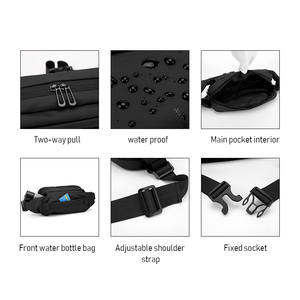 新款定制高品质范妮包男士斜挎包防水斜跨肩吊带包运动健身旅行腰包 - Product Image 5