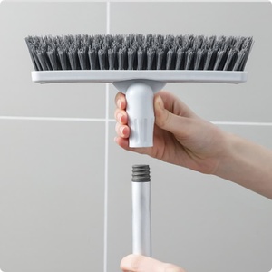 Cepillo para limpiar juntas de <span class=keywords><strong>suelo</strong></span> con mango largo y cerdas rígidas para azulejos, esquinas, alfombras, garajes, terrazas y suelos de ducha - Product Image 5