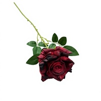 Grande rose artificielle, fleur réaliste au toucher naturel, tiges de fleurs artificielles pour mariage, arrangement floral à domicile