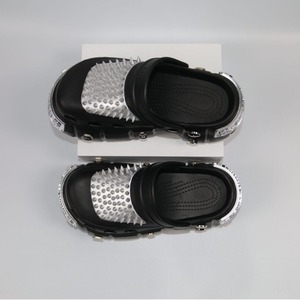 Sandales plates à rivets anti-loup <span class=keywords><strong>Paris</strong></span> Cave pour femmes, sandales d'été à semelle épaisse augmentant la taille, pantoufles de plage - Product Image 4