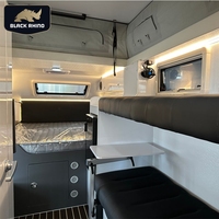 Caravane tout-terrain standard australienne de 22 pieds, remorque tout-terrain de luxe en fibre de verre avec grand canapé, salon, caravane hybride familiale