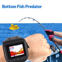 Leqi FF518 Sonar de pêche de type montre, affichage HD, intelligent, étanche, en ABS, équipement de pêche sous-marine, 60m, batterie sans fil