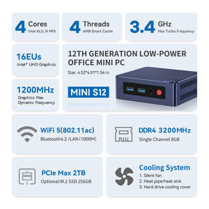 VSTA Mini PC sin ventilador para juegos N42 con <span class=keywords><strong>licencia</strong></span> Win11 Ubuntu 4K Gemini Lake Office Mini PC N4020 WiFi Dual 4GB/64GB win11 pro Mini - Product Image 4