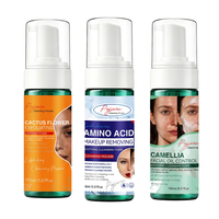 Mousse Nettoyante en Gros Direct Usine à l'Acide Aminé et Niacinamide, Contrôle du Sébum à l'Huile de Camélia et Fleur de Cactus, Nettoyage en Profondeur, 150ml Format Voyage