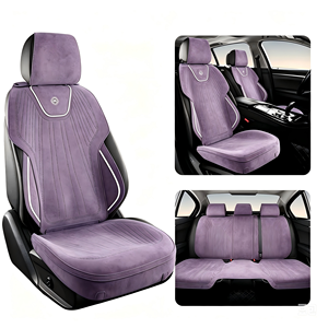 Half Wrap Suede Car Seat Cushions Universal Fit Soft Faux Suede Auto Seat Covers Wear Resistant Car Interior Accessories