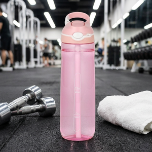 Botella de Agua de Tritán de 750 ml, Libre de BPA, a Prueba de Fugas, con Pajita y Tapa de Rosca para Adultos - Ideal para el Regreso a Clases y Senderismo al Aire Libre - Product Image 2