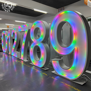 Números LED RGB de Gran Tamaño con Contorno de Neón para Eventos y Decoración - Product Image 2