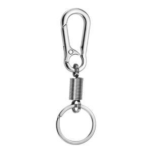 <span class=keywords><strong>Porte</strong></span>-clés de voiture en métal gunmetal, forme simple et robuste de mousqueton, en acier inoxydable et alliage de zinc, cadeau pour homme, accessoires d'intérieur automobile - Product Image 5