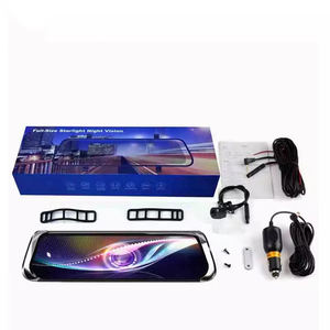 2019 베스트셀러 10 인치 터치 스크린 듀얼 렌즈 대시 캠 HD 스트림 미디어 미러 1080p Dvr 비디오 레코더 - Product Image 4