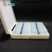 Lames préparées pour l'histologie dentaire, 50 pièces, coffret en bois, pour microscopes dentaires humains, destinées aux laboratoires dentaires et à l'enseignement en écoles.