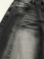 Celana Jeans Wanita Model Baggy Desain Khusus, Bahan Bernapas, Kaki Lebar, Anti Kusut, Warna Gelap, Ukuran Plus