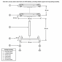 Support pneumatique réglable Hismith pour les séries Premium 3.0 et Table Top, réglage facile de la hauteur, design robuste, vente en gros