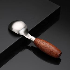 Cuillère à glace en acier inoxydable avec manche en bois de qualité supérieure, logo personnalisé, pour cadeaux promotionnels d'entreprise - Product Image 4