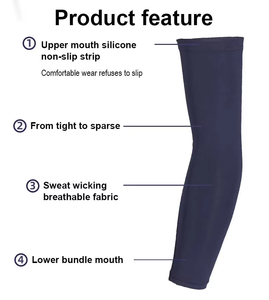 Manchons de compression élastiques légers à séchage rapide pour le football, le volleyball, le cyclisme, protection solaire <span class=keywords><strong>UV</strong></span>, soutien du coude, manches de bras d'été - Product Image 5