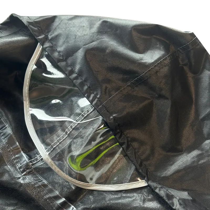 Jaket ponco bertudung, jaket jas hujan panjang klasik anti air Hi Vis reflektif