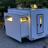 Accessoires pour camping-car, installation par serrage, fenêtre de toit en alliage d'aluminium pour camping-car 960*650 mm avec éclairage LED 12V, fenêtre de toit pour caravane