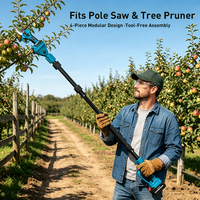Sécateur télescopique sans fil A11-0011, taille-branches 21V avec perche extensible 127-254cm pour la coupe des branches de jardin et la taille des haies
