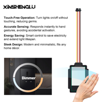Lumière LED intelligente DC12V 5A 60W, une ou trois couleurs, miroir, contrôle de la luminosité par mouvement de la main, interrupteur à capteur non tactile
