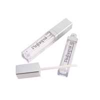 Conteneurs de luxe pour rouge à lèvres transparents en gros, emballages mats, tubes de rouge à lèvres, tubes de gloss cosmétique avec logo noir