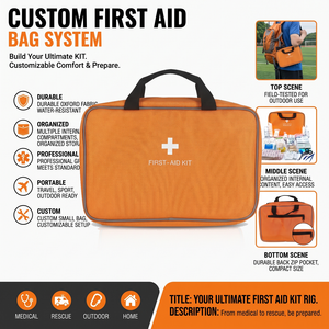 Petit sac de premiers soins personnalisé Sac de voyage médical, sport, traitement médical en plein air Sac vide pour trousse de premiers soins - Product Image 1