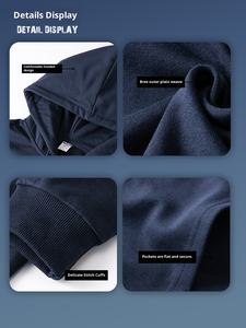 Sweat-shirt à capuche long et ample en molleton d'hiver personnalisé, imprimé numériquement, anti-boulochage, uni, décontracté, pour femmes - Product Image 3