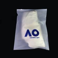 Sac de transport givré personnalisé avec fermeture éclair, en PE, refermable, pour vêtements, avec estampage à chaud, recyclable, vente chaude