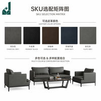 Ensemble de canapés de direction modulaires modernes de luxe, écologiques, durables, en éponge haute densité, en cuir véritable, sectionnels, pour réception de PDG