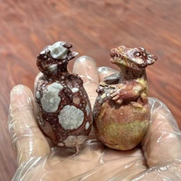 Agate Dragon Vein Naturelle de Guérison, Œuf de Dragon Sculpté, Pierre de Poche pour la Maison et la Décoration, Vente en Gros Sharing Crystal