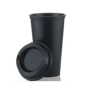 Tasse à café en <span class=keywords><strong>plastique</strong></span> réutilisable, Logo personnalisé imprimé, ml - Product Image 2