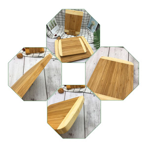 Kitchen Cutting Board <b>Set</b> Solid Wood Bamboo Rectangle Anti Bacterial Anti Mold Durable For Home Use - Product Image 1