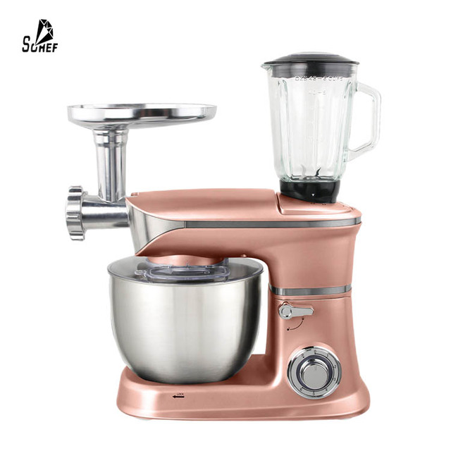 German Machine De Chef 3 in 1 Stand Food Mixer Blender Chopper Electric Meat Grinder Kitchen