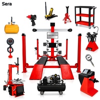 Sera Ensemble complet de levages automobiles électro-hydrauliques à 4 colonnes, démonte-pneus, élévateur à ciseaux, pour atelier secondaire