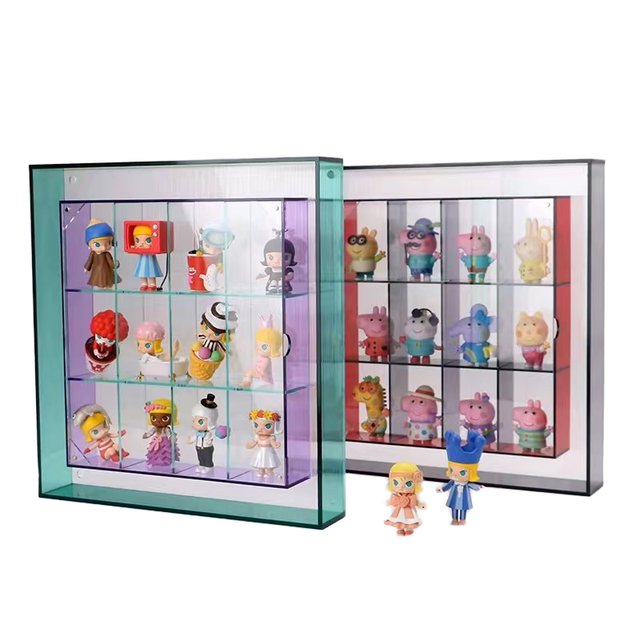 Clear Custom Acrylic Magnetic Floating Photo Frame Display Stand Bubble Mart Blind Box Multiple Sizes Simple Style Neon Acrylic