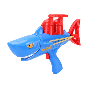 Jouet pour faire des boules de neige en plastique pour enfants avec <span class=keywords><strong>lanceur</strong></span> de boules de neige et pistolet requin - Jeu d'extérieur hivernal pour les tout-petits - Product Image 1