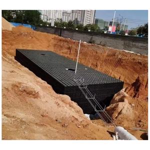 Sistema de tanque de cuenca modular de almacenamiento de agua subterránea Cisterna de recolección de lluvia entrelazada debajo de la carretera, pavimento y carril de fuego - Product Image 1