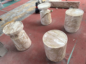 Meubles de salle de bain avec lavabo en marbre naturel sur mesure, vasques de salle de bain en marbre Arabescato, meuble de salle de bain avec lavabo - Product Image 6