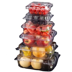 Transparent Disposable PET Plastic Fresh Food Tray Plastic Packing Fruit Tray