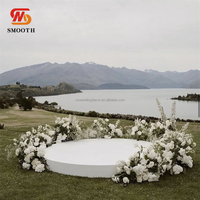 Plateforme circulaire en PVC de haute qualité pour mariage, scène de mariage ronde en acrylique blanche pour banquet