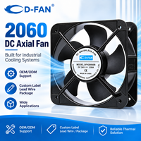 Ventilateur de refroidissement DC à haut volume d'air 20060, 24V 48V, ventilateur de refroidissement 2006 adapté au refroidissement des équipements industriels